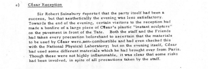 STUART BRISLEY, Unofficial Action at Tate, 5 March 1968