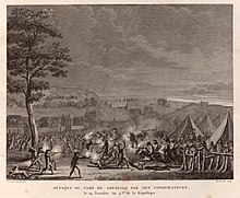 STUART BRISLEY, Depiction of the unrest in the military camp of Grenelle, 1796