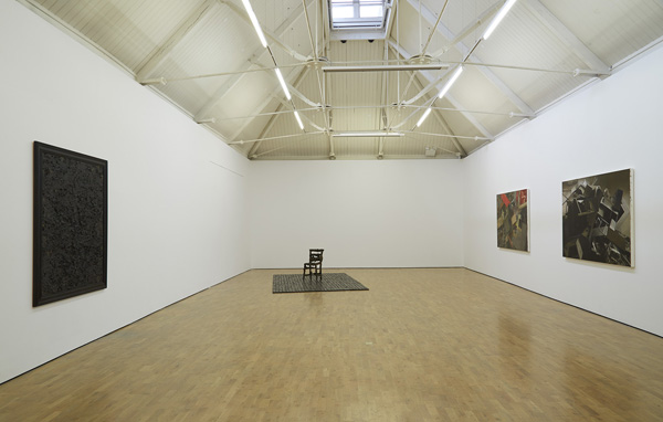 State of Denmark, The Missing Text paintings, Chair and Royal Ordure, installation view, Modern Art Oxford STUART BRISLEY, State of Denmark, The Missing Text paintings, Chair and Royal Ordure, installation view, Modern Art Oxford, 2014