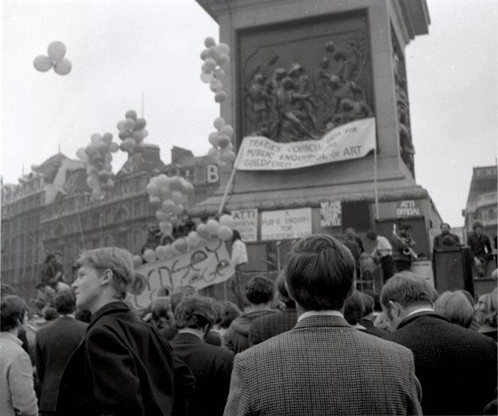 STUART BRISLEY, Pigeon Challenge, Trafalgar Square, 1968