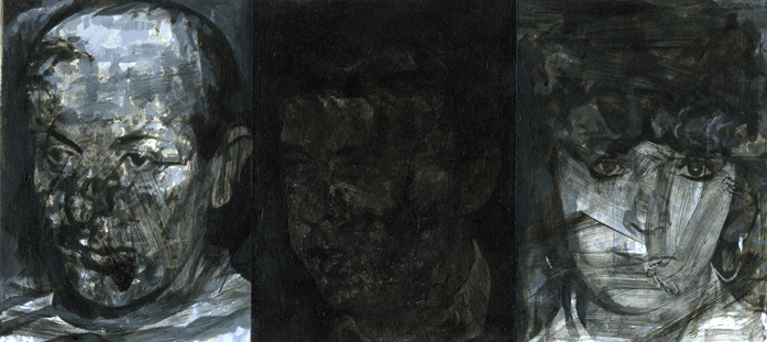 STUART BRISLEY, Members of the IRA in Dirty Disguises: Heads of Sean Hick, Paul Hughes, Donna Maguire, 1994, Collection: The British Museum